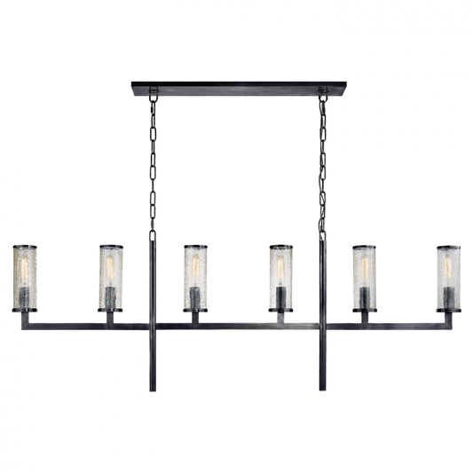 Liaison Linear Chandelier, 6-Light, Bronze, 62"W (KW 5203BZ-CRG CLR8L)