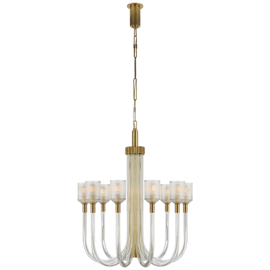 Reverie Medium Single Tier Chandelier, 10-Light, Clear, 30"W (KW 5401CRB/AB CHQKE)