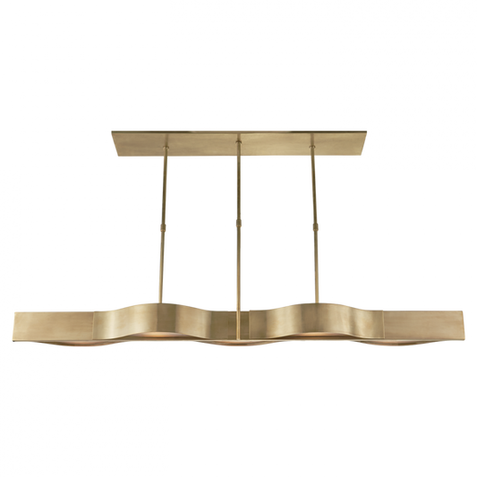 Avant Large Linear Pendant, 5-Light, Antique-Burnished Brass, Over All Height 37.75" (KW 5523AB-FG 2V6QV)