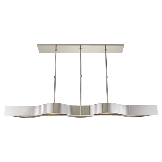 Avant Large Linear Pendant, 5-Light, Polished Nickel, Over All Height 37.75" (KW 5523PN-FG 2V5PR)