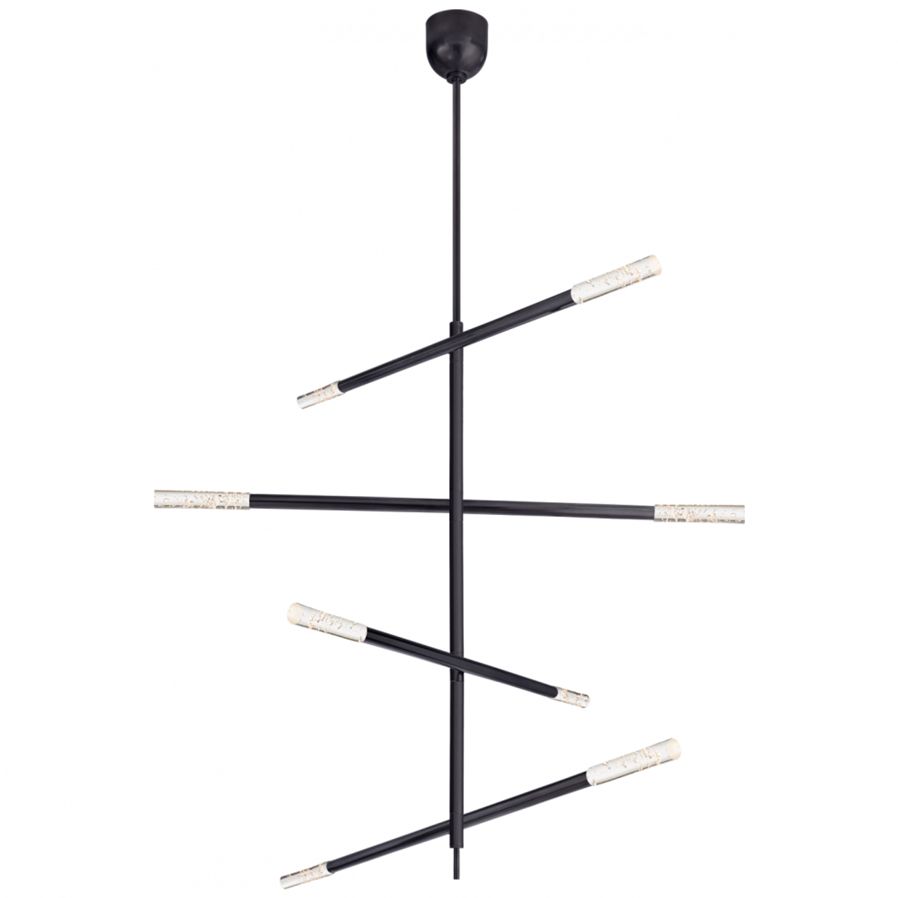 Rousseau Chandelier, 8-Light, LED, Bronze, Seeded Glass, 48"W (KW 5593BZ-SG CPXT2)