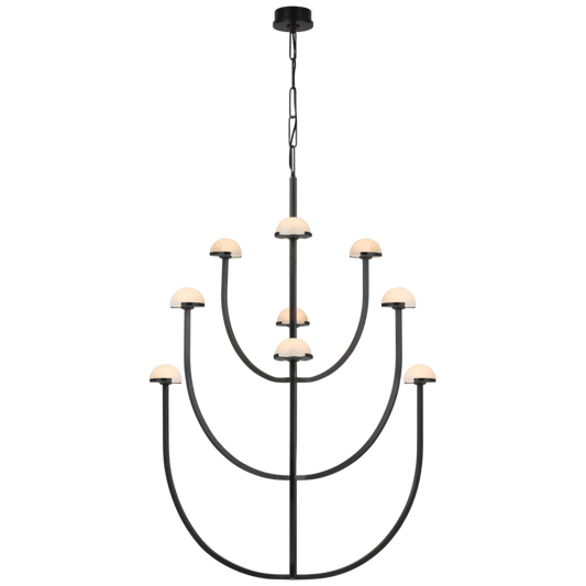 Pedra X-Large Three-Tier Chandelier, 1-Light, LED, Bronze, 35.25"W (KW 5622BZ-ALB CX41A)