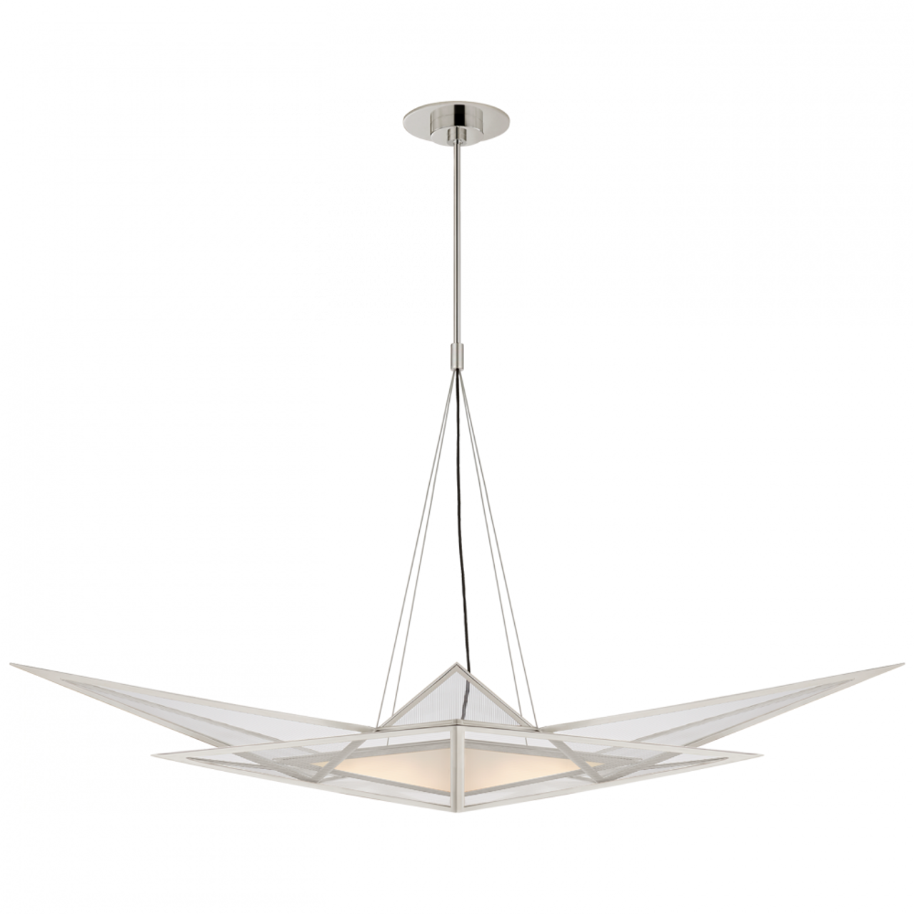 Ori Linear Chandelier, LED, Polished Nickel, 55"W (KW 5650PN-CLG CPZQY)