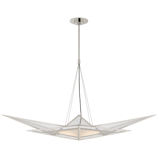 Ori Linear Chandelier, LED, Polished Nickel, 55"W (KW 5650PN-CLG CPZQY)