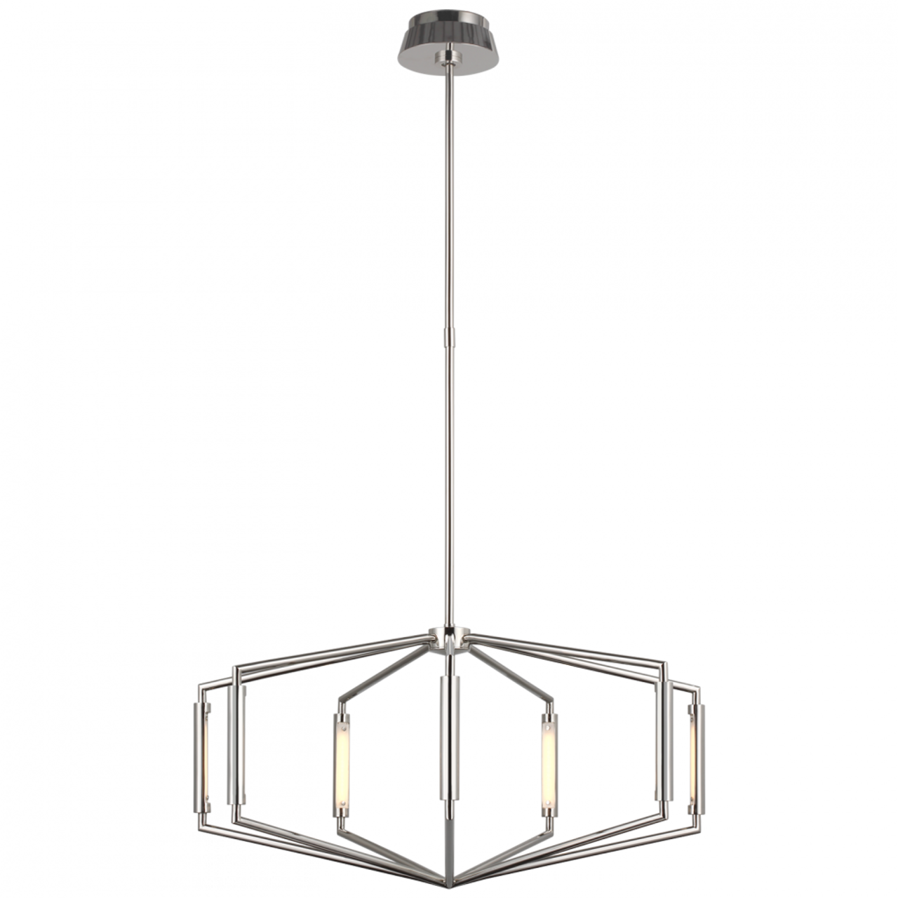 Appareil Low Profile Chandelier - Polished Nickel 50.75"