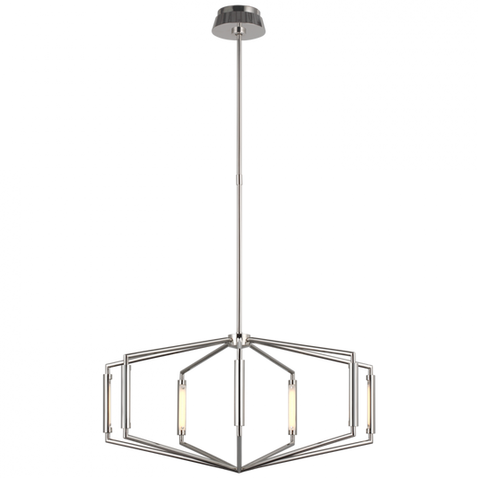 Appareil Low Profile Chandelier - Polished Nickel 50.75"