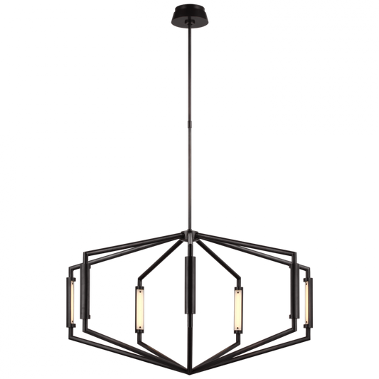 Appareil Low Profile Chandelier - Bronze 58"