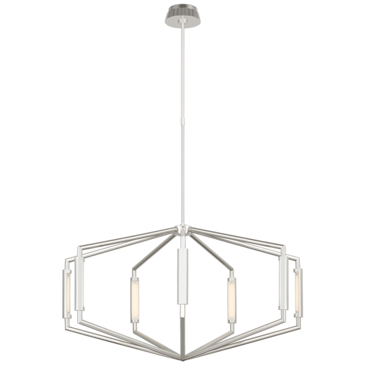 Appareil Low Profile Chandelier - Polished Nickel 58"