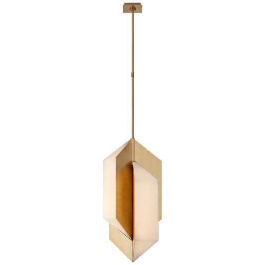 Ophelion Pendant, LED, Antique Burnished Brass, Alabaster, 13.5"W (KW 5722AB-ALB CTVLN)