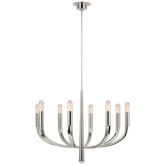 Verso Large Chandelier - Polished Nickel