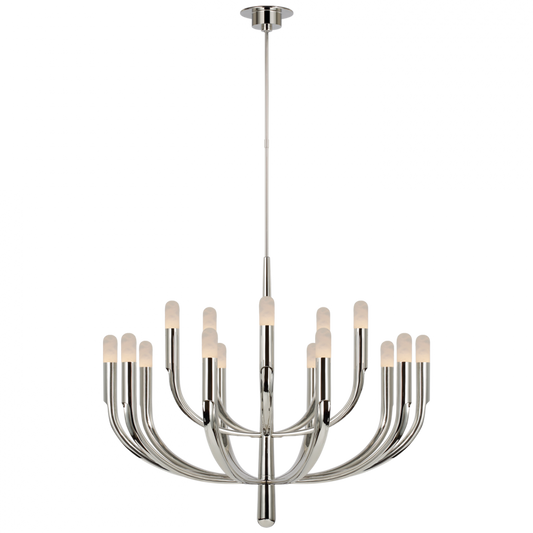 Verso Grande Tiered Chandelier - Polished Nickel