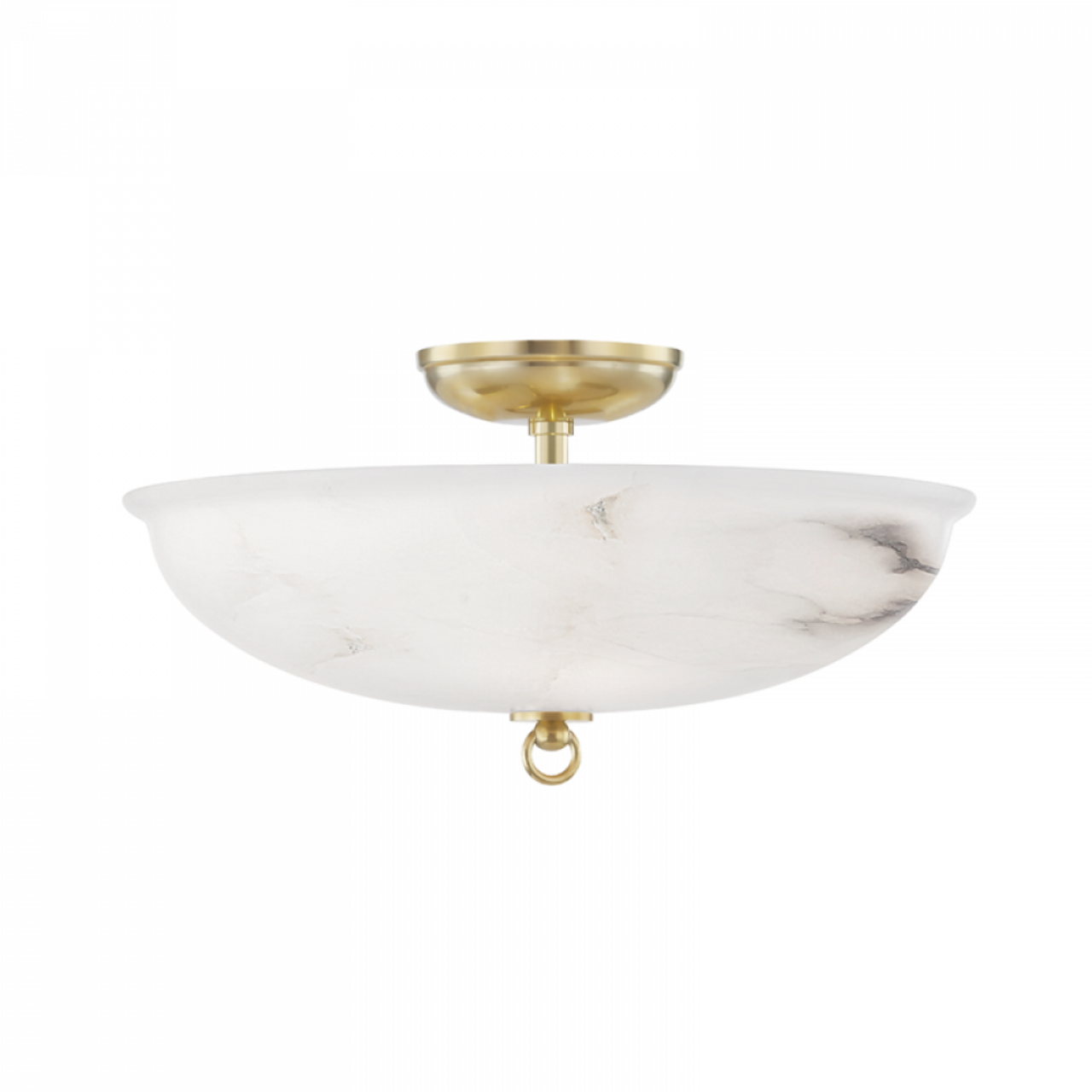 Somerset Semi Flush, 3-Light, Aged Brass, 16"W (Mds810-Agb A8N4D)