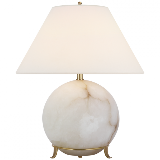 Price Small Table Lamp, 1-Light, LED, Alabaster, Linen Shade, 19.25"H (MF 3902ALB-L D03R1)