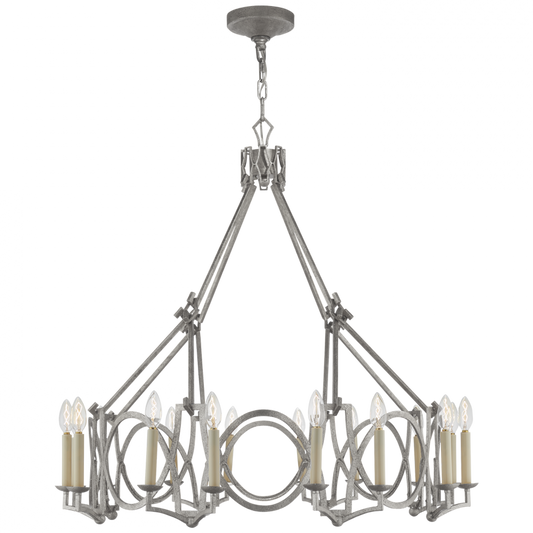 Brittany Chandelier, 16-Light, Venetian Silver, 37.25"W (NW 5011VS 2UZXC)