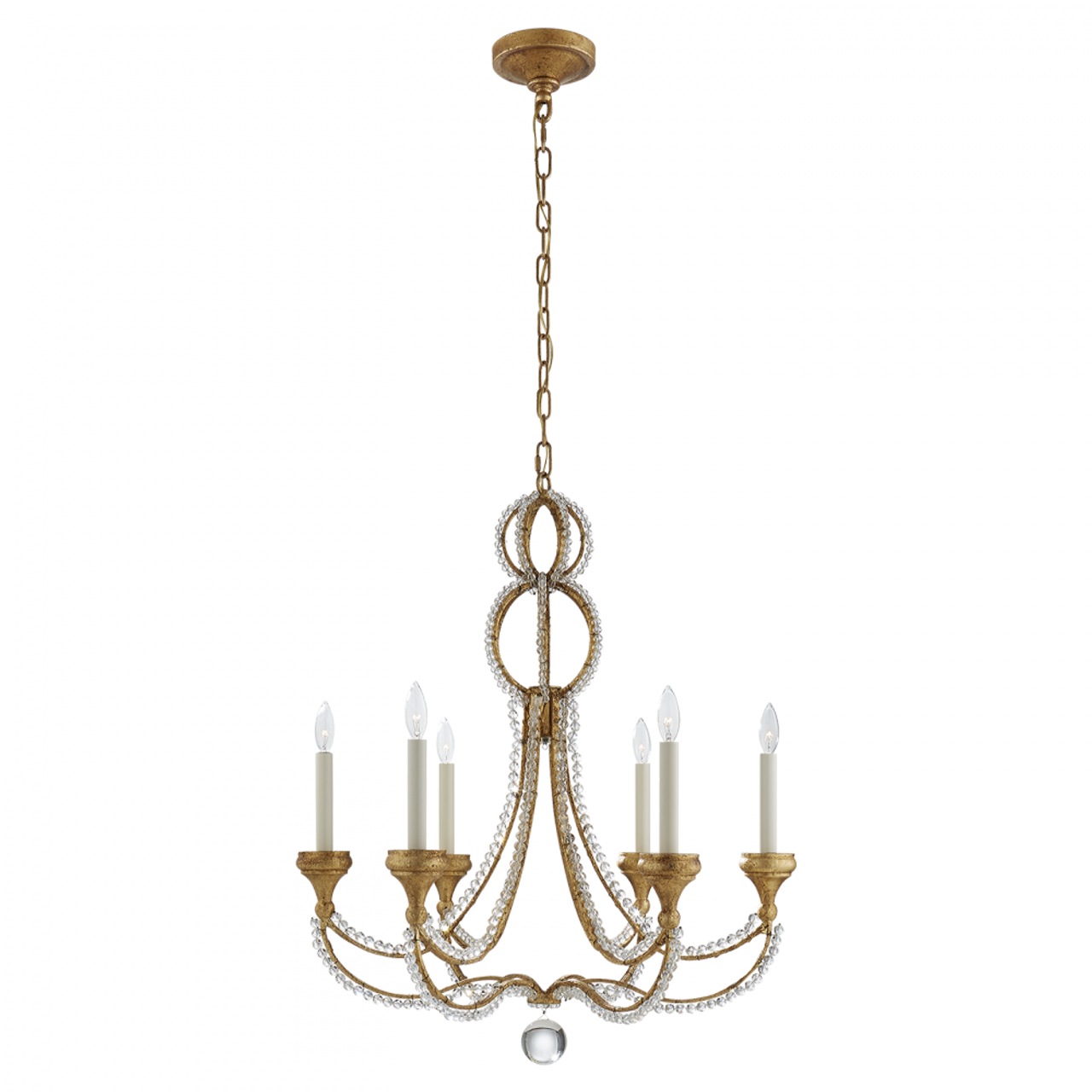 Milan Chandelier, 6-Light, Venetian Gold, 29.25"W (NW 5030VG 2R25J)