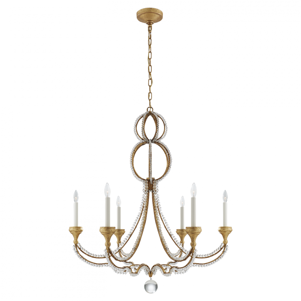 Milan Chandelier, 6-Light, Venetian Gold, 38"W (NW 5031VG 2R25L)