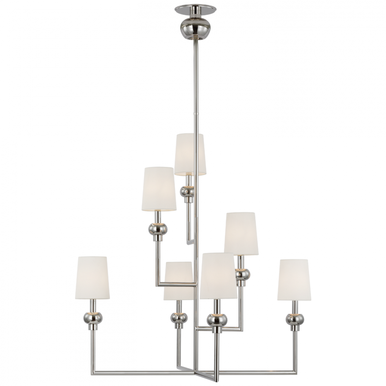 Comtesse XL Offset Chandelier - Polished Nickel