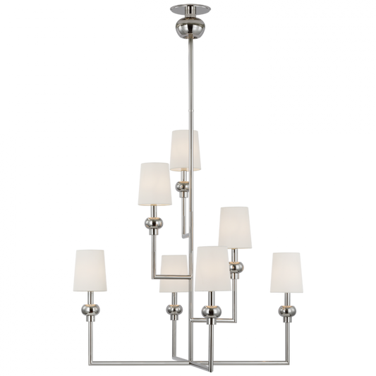 Comtesse XL Offset Chandelier - Polished Nickel