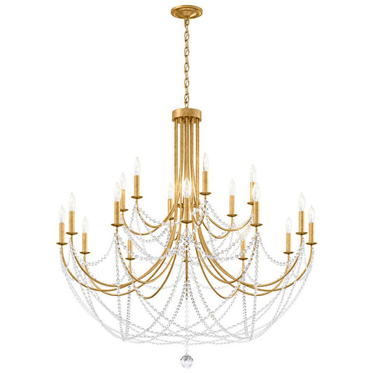 Verdana Chandelier, 18-Light, Heirloom Gold, Clear Optic Crystal (RJ1018N-22O 1JD431)