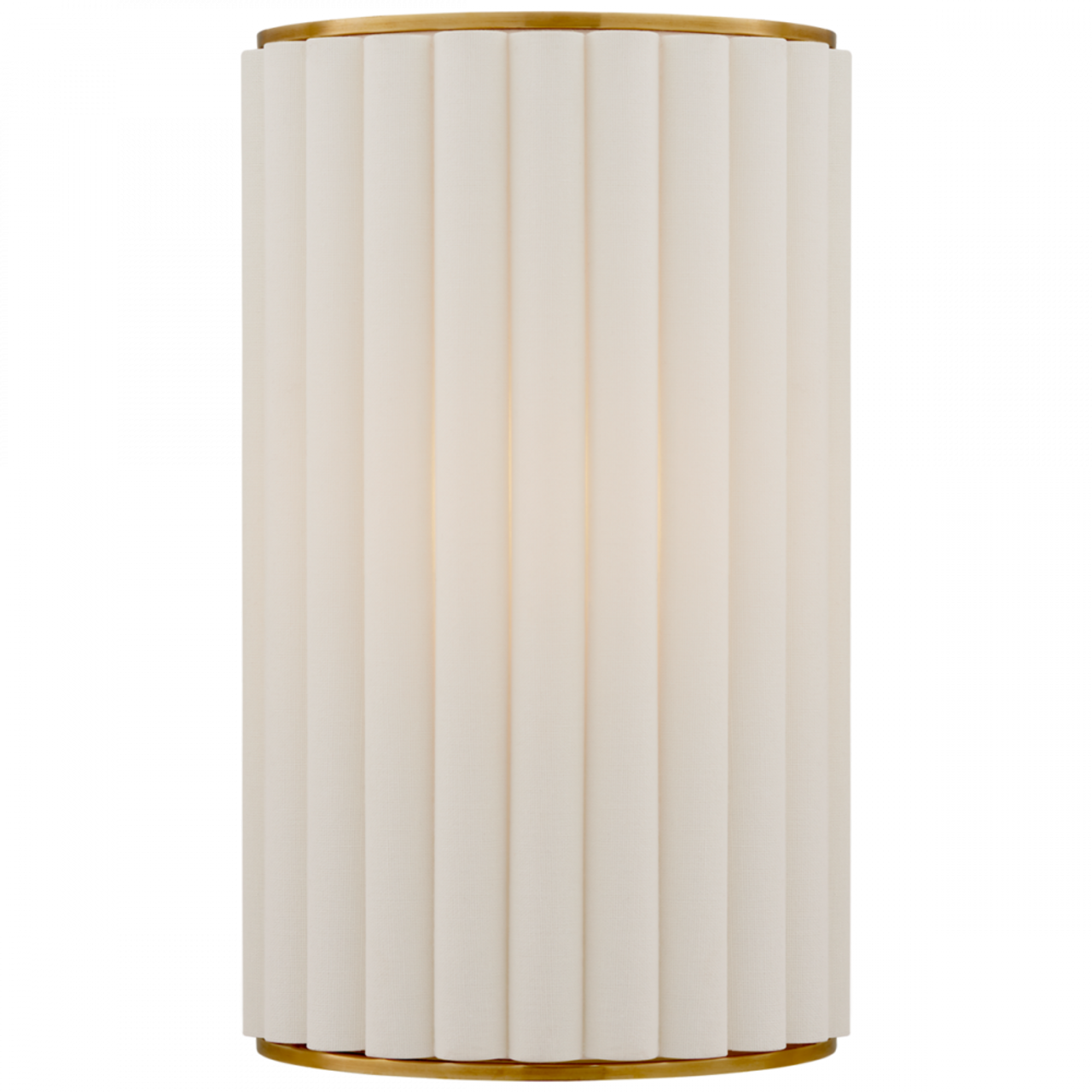 Palati Wall Sconce, 1-Light, Hand-Rubbed Antique Brass, Linen Shade, 14"H (S 2440HAB-L CPWU1)