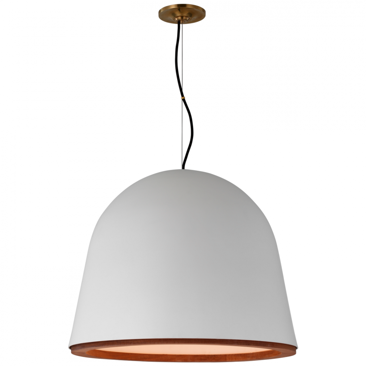 Murphy Large Pendant, 1-Light, Wood, 19.25"H (S 5126PW CU3CM)