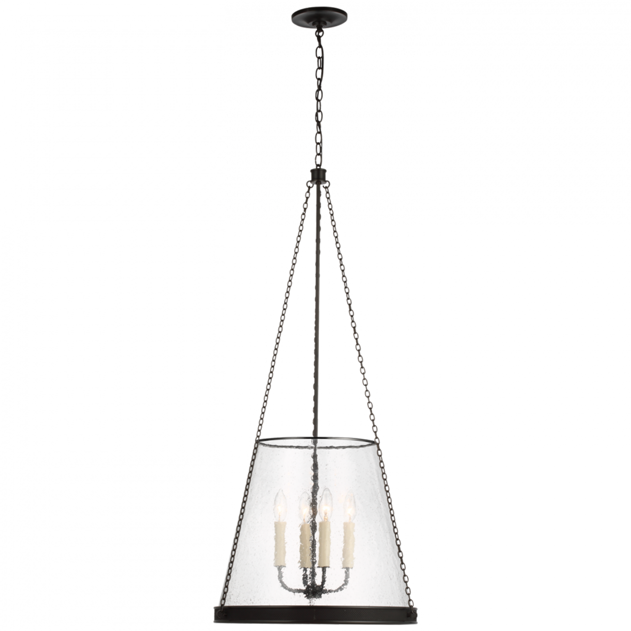 Reese Pendant, 4-Light, Bronze, 40.75"H (S 5182BZ-CG CU3CN)