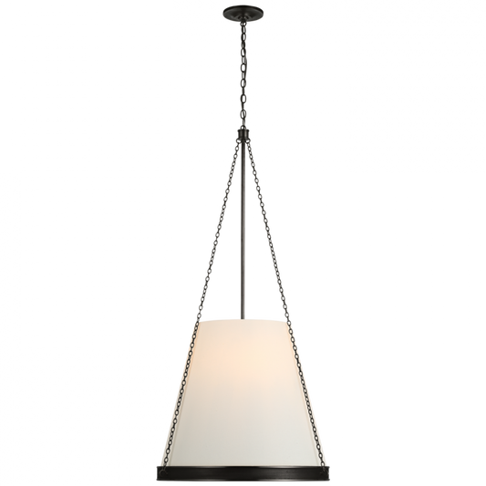 Reese Pendant, 6-Light, Bronze, Linen Shade, 45.5"H (S 5183BZ-L CU2DU)