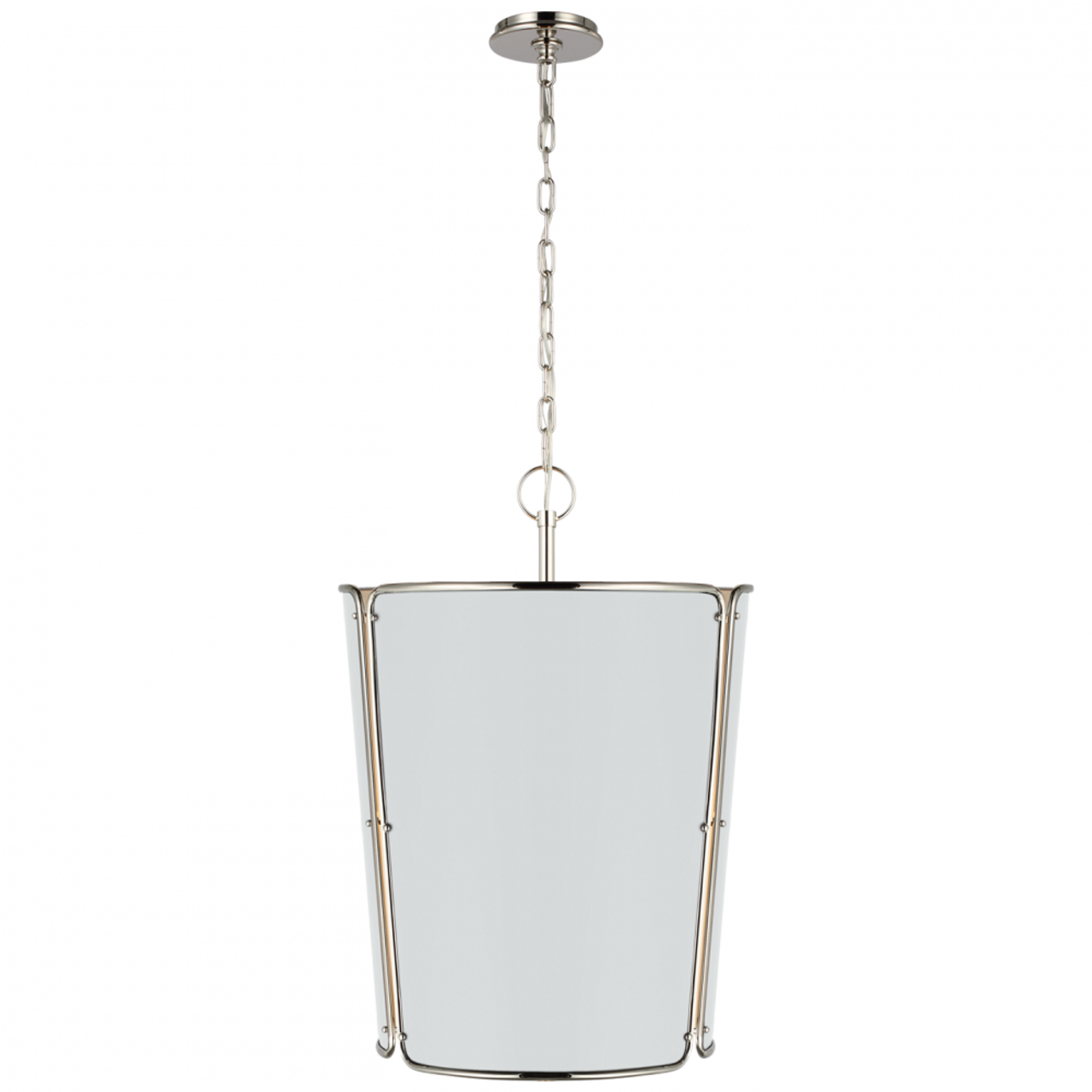 Hastings Pendant, 6-Light, Polished Nickel, White Shade, 25.25"W (S 5646PN-WHT CU0FQ)