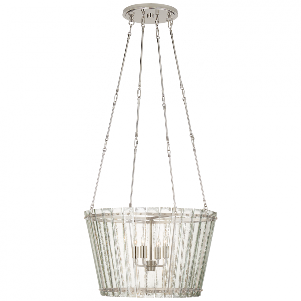 Cadence Chandelier, 4-Light, Polished Nickel, 23.5"W (S 5653PN-AM CQ0PV)