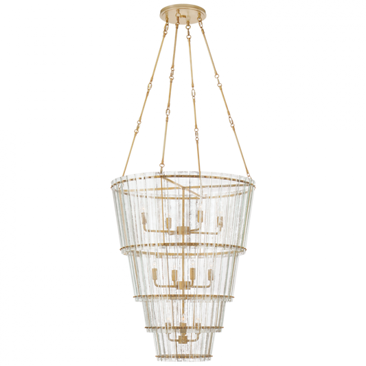 Cadence Chandelier, 12-Light, Hand-Rubbed Antique Brass, 30.75"W (S 5657HAB-AM CTZFJ)