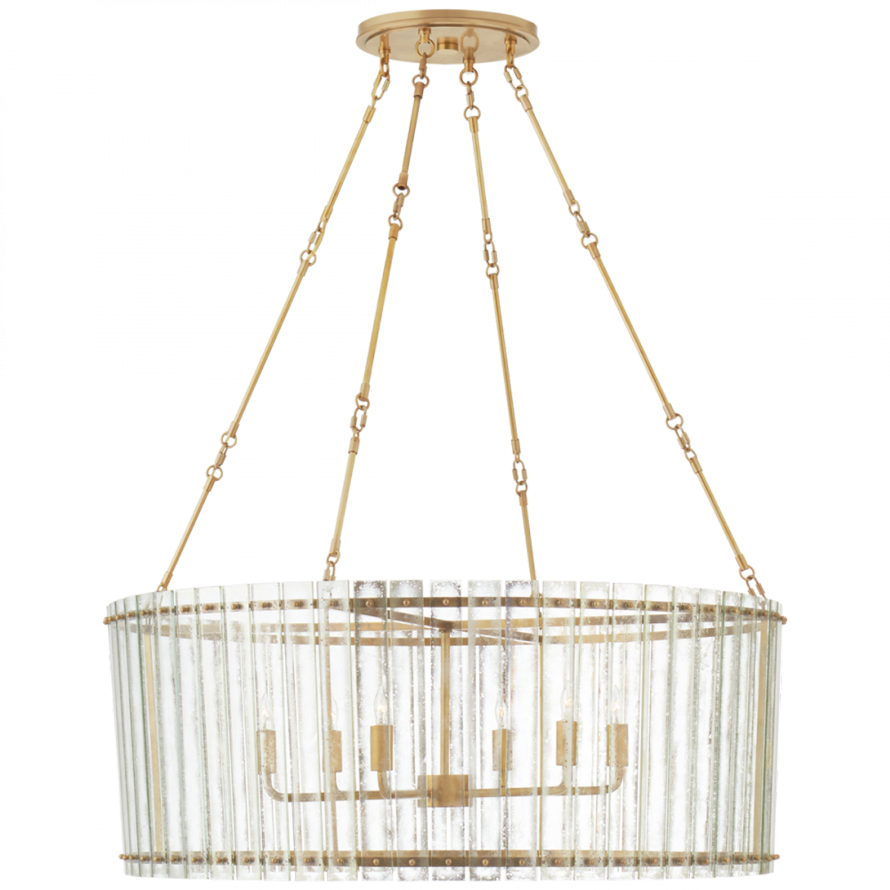 Cadence Chandelier, 6-Light, Hand-Rubbed Antique Brass, 36.5"W (S 5670HAB-AM CTZFK)