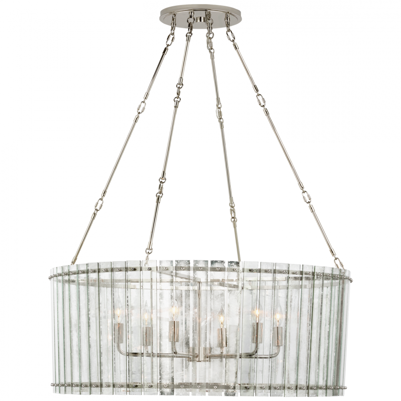 Cadence Large Chandelier, 6-Light, Polished Nickel, 36.5"W (S 5670PN-AM CWX6X)