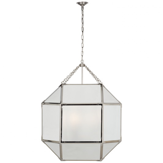 Morris Pendant, 6-Light, Polished Nickel, Frosted Glass, 30.5"W (SK 5034PN-FG CU4A0)