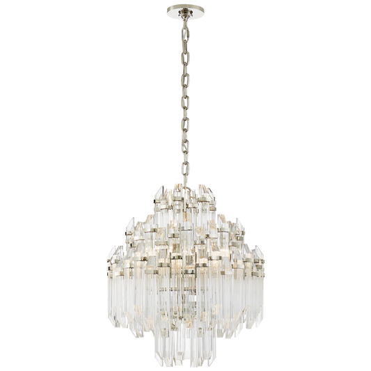 Adele Chandelier, 6-Light, Polished Nickel, Clear Acrylic, 20"W (SK 5424PN-CA 2V3R3)