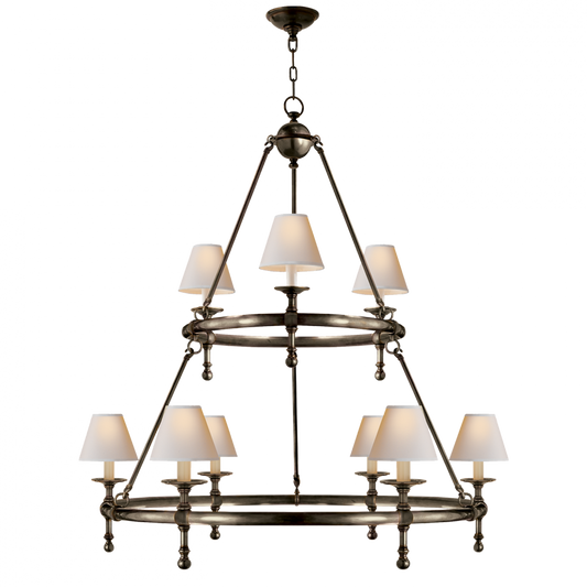 Classic Ring Chandelier, 9-Light, Bronze, 45"W (SL 5813BZ-NP 28YRG)