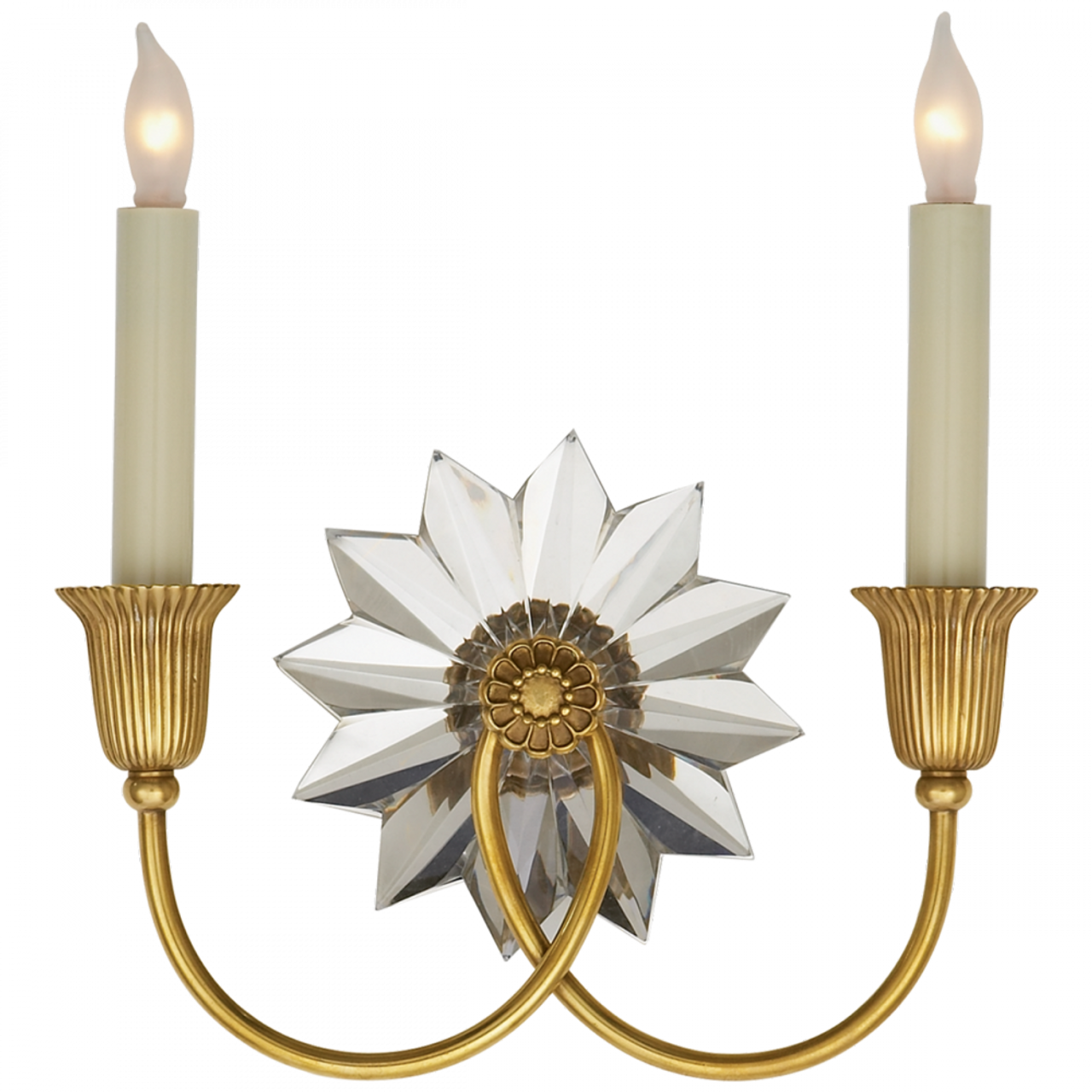 Huntingdon Wall Sconce, 2-Light, Hand-Rubbed Antique Brass, 9.5"H (SP 2013HAB 2CRJ6)