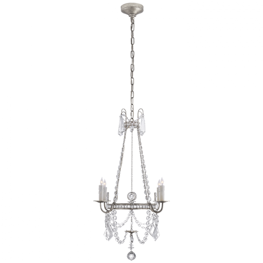 Sharon Chandelier, 4-Light, Burnished Silver Leaf, 24"W (SP 5030BSL-CG 2V4QW)