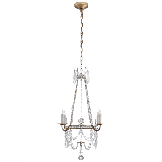 Sharon Chandelier, 4-Light, Gilded Iron, 24"W (SP 5030GI-CG 2V5QK)