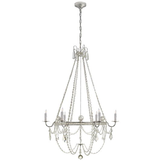 Sharon Chandelier, 6-Light, Burnished Silver Leaf, 36"W (SP 5031BSL-CG 2V4QY)