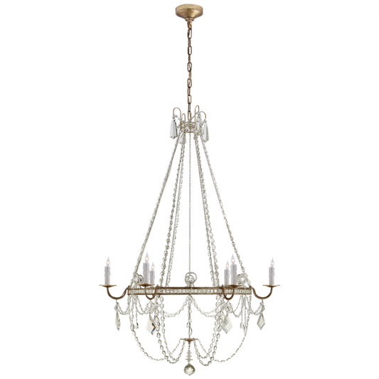 Sharon Chandelier, 6-Light, Gilded Iron, 36"W (SP 5031GI-CG 2V5QL)