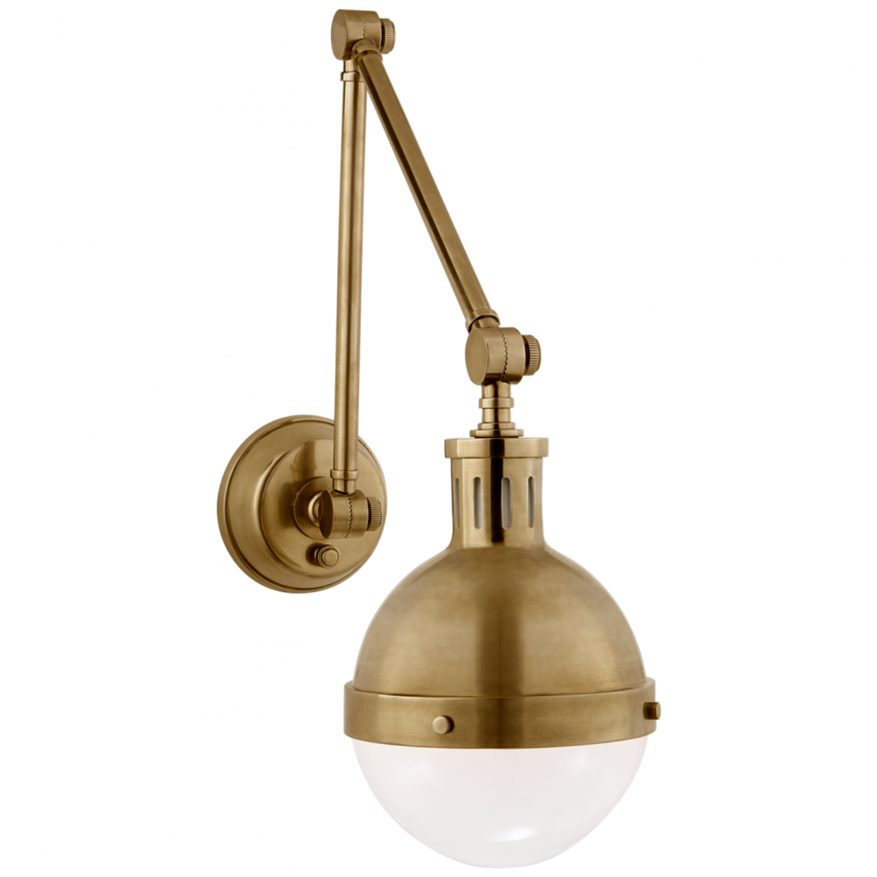 Hicks Library Light, 1-Light, Hand-Rubbed Antique Brass, 17.75"H (TOB 2090HAB-WG CLX4R)