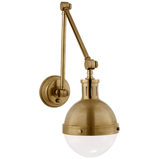 Hicks Library Light, 1-Light, Hand-Rubbed Antique Brass, 17.75"H (TOB 2090HAB-WG CLX4R)