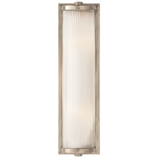 Dresser Bathroom Wall Sconce, 2-Light, Antique Nickel, Frosted Glass, 18"H (TOB 2141AN-FG 2CVGN)