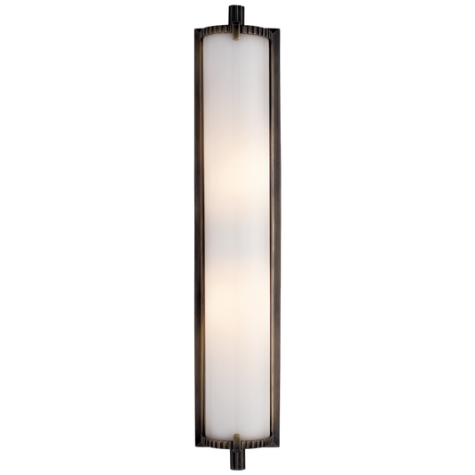 Calliope Tall Bath Light, 2-Light, Bronze, 20.5"H (TOB 2185BZ-WG 2CVGZ)