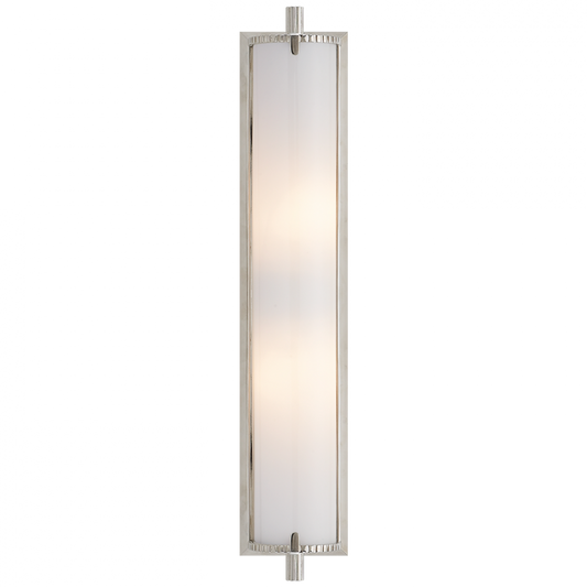 Calliope Bathroom Wall Sconce, 2-Light, Polished Nickel, White Glass, 20.5"H (TOB 2185PN-WG 2CVH1)