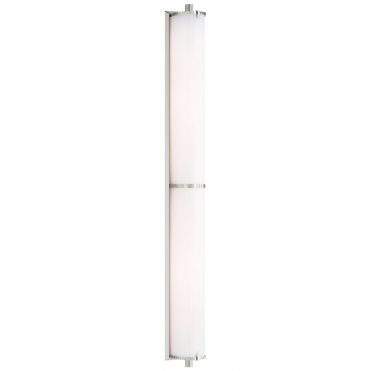 Calliope Bathroom Wall Sconce, LED, Polished Nickel, White Glass, 32.75"H (TOB 2193PN-WG CTZG6)