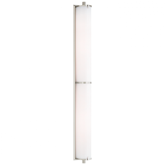 Calliope Bathroom Wall Sconce, LED, Polished Nickel, White Glass, 32.75"H (TOB 2193PN-WG CTZG6)