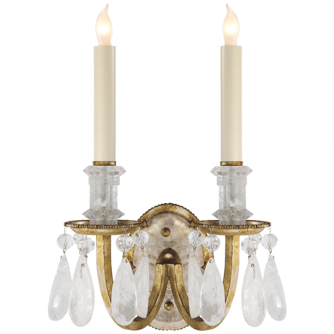 Elizabeth Wall Sconce, 2-Light, Gilded Iron, 14.5"H (TOB 2236GI 2G220)