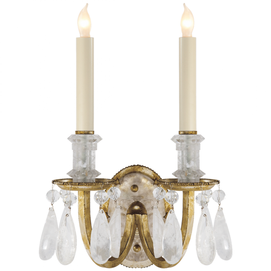 Elizabeth Wall Sconce, 2-Light, Gilded Iron, 14.5"H (TOB 2236GI 2G220)