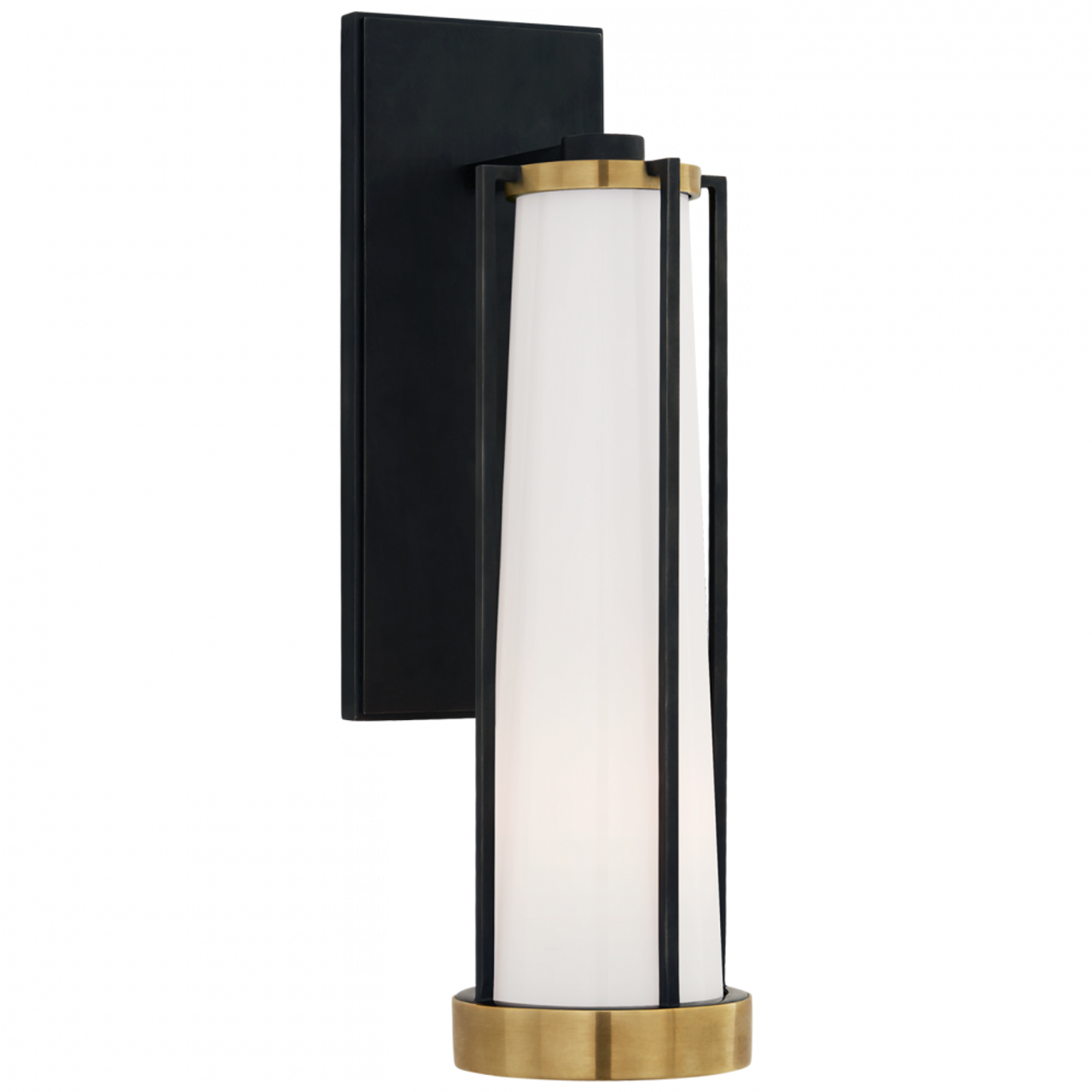 Calix Wall Sconce, 1-Light, Bracketed, Bronze, Brass, White Glass, 16"H (TOB 2275BZ/HAB-WG CPYQW)